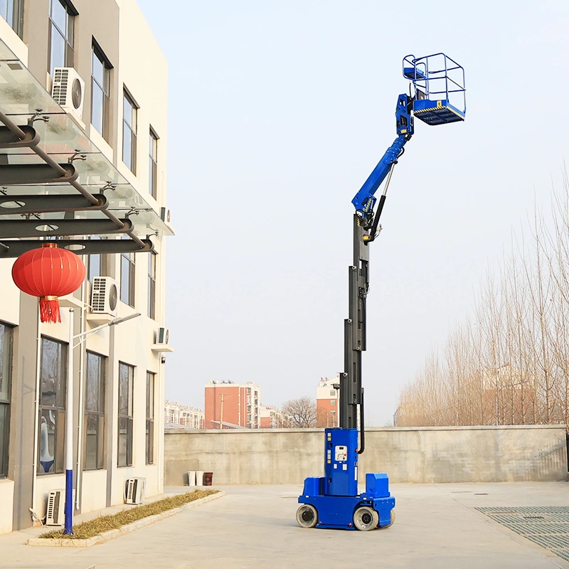 Elevador vertical de mástil tipo carretilla elevadora autopropulsado con pluma - Hi12N 1