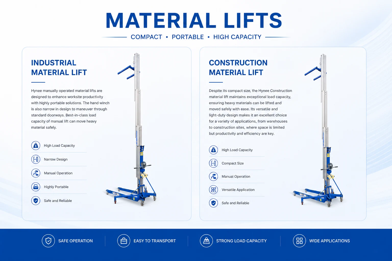material lift collection