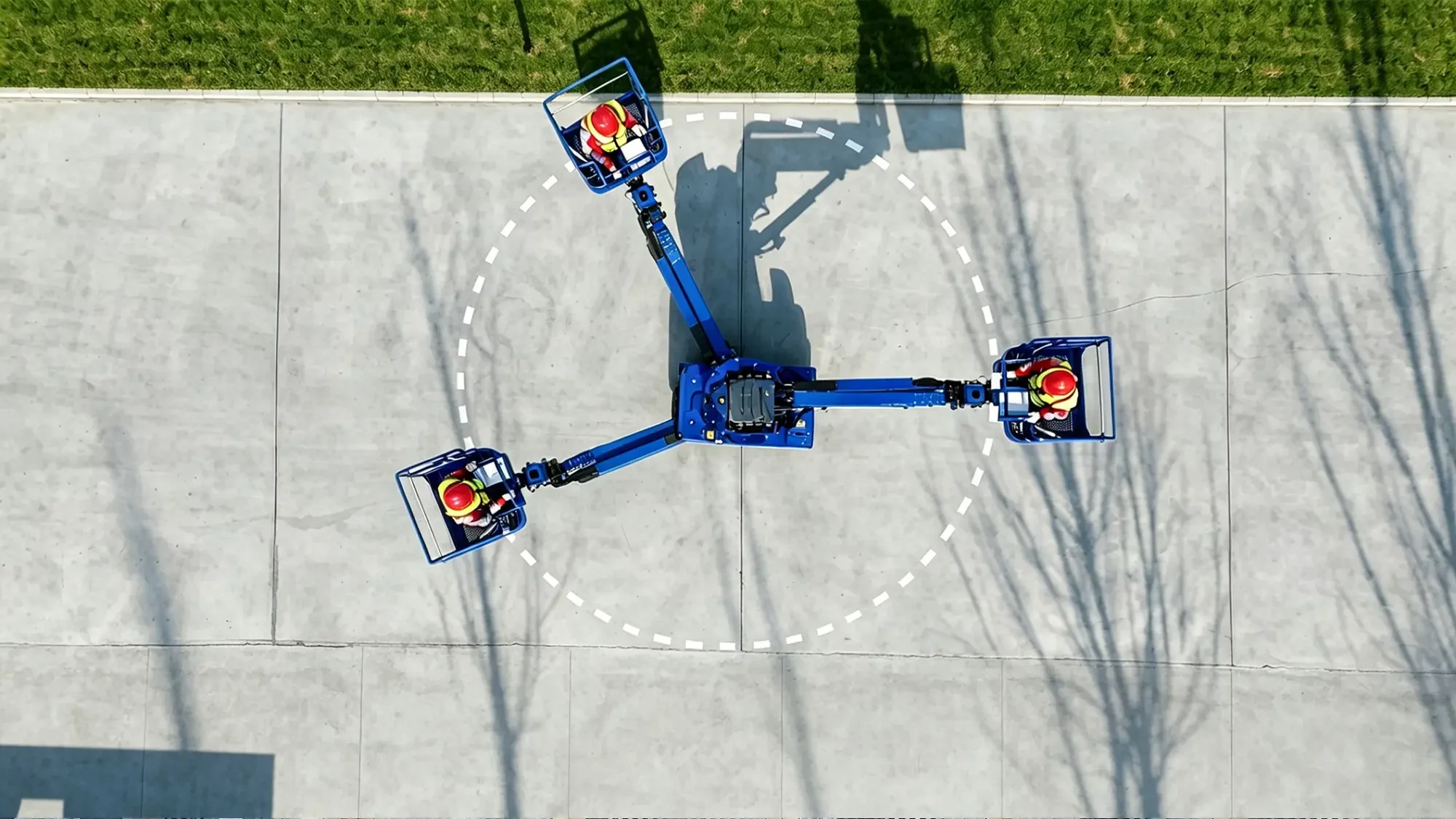 HYNEELIFT HI12N electric mast lift 360-degree rotating demonstration